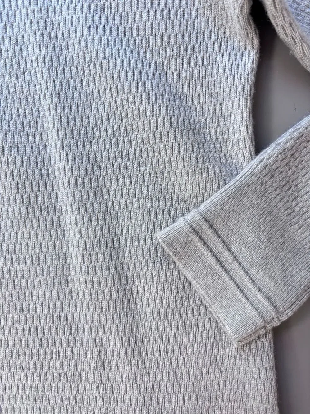 Banana Republic Merino Thermal-Knit crew neck pullover Sweater gray men’s large